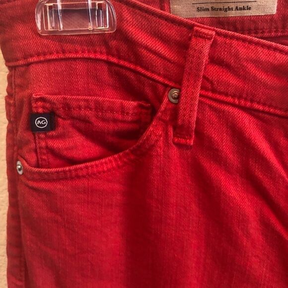 AG reddish  Stevie slim straight jeans 25 - Picture 5 of 8